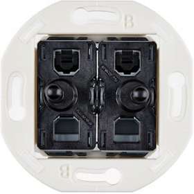 Mécanisme 2 VV ET/OU POUSSOIR NOIR POUR COLLECTION IRIS|Modelec-MD8087-020WNO