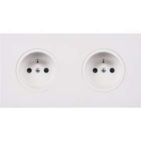 Façade DESIR BLANC SOFT TOUCH DOUBLE HORIZONTALE PC PC|Modelec-MD8260-810