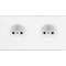 Façade CONFIDENCE LAITON BLANC DOUBLE HORIZONTALE PC PC