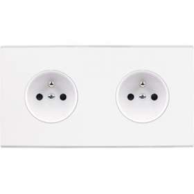 Façade CONFIDENCE LAITON BLANC DOUBLE HORIZONTALE PC PC|Modelec-MD8260-413M