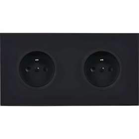 Façade DESIR NOIR SOFT TOUCH DOUBLE HORIZONTALE PC PC|Modelec-MD8260-808
