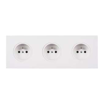 Façade DESIR BLANC SOFT TOUCH TRIPLE HORIZONTALE PC PC PC|Modelec-MD8310-810