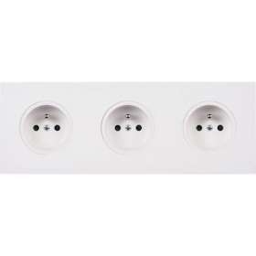 Façade DESIR BLANC SOFT TOUCH TRIPLE HORIZONTALE PC PC PC|Modelec-MD8310-810