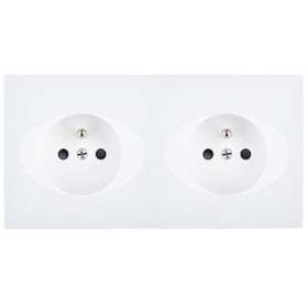 Façade KARO BLANCHE DOUBLE HORIZONTALE PC PC|Modelec-MD8260-210