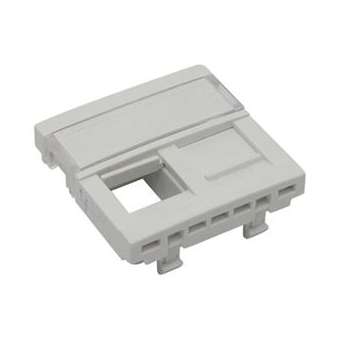 Plastron pour 2 connecteurs keystone 45x45 mm - Blanc|Bubox Systems-BUBB452P2-9