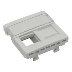 Plastron pour 2 connecteurs keystone 45x45 mm - Blanc|Bubox Systems-BUBB452P2-9