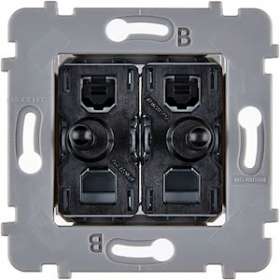 Mécanisme 2 VV ET/OU POUSSOIR NOIR POUR COLLECTION CONFIDENCE|Modelec-MD8087-020GNO