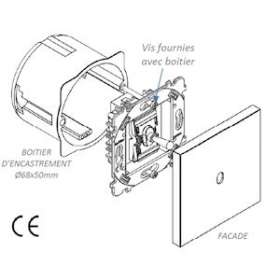 Mécanisme INTERRUPTEUR CARTE BLANC POUR COLLECTION DESIR, HITERA ET KARO|Modelec-MD8087-520B