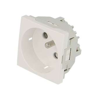 Prise de courant 16A 250V France NF 45x45 mm - Blanc|Bubox Systems-BUBB45202-9