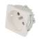 Prise de courant 16A 250V France NF 45x45 mm - Blanc