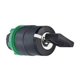 Harmony XB5 - tête bouton tournant à clé 458A - D22 - 2 pos fix - retr G|Schneider Electric-SCHZB5AG210