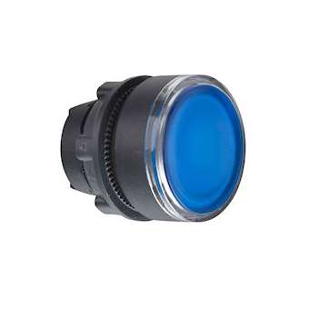 Harmony XB5 - tête bouton poussoir lumineux DEL - D22 - bleu|Schneider Electric-SCHZB5AW363