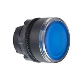 Harmony XB5 - tête bouton poussoir lumineux DEL - D22 - bleu|Schneider Electric-SCHZB5AW363