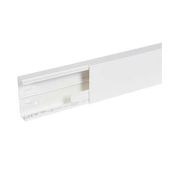Goulotte distribution Viadis 120x40mm-Fond+couvercle-1 compart-Longueur 2m-Blanc|Planet wattohm-PLW16440