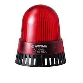 Combiné Feu fixe & buzzer 92dB - Série 420 - 115VAC - Rouge - Montage à plat|-WRM42011067
