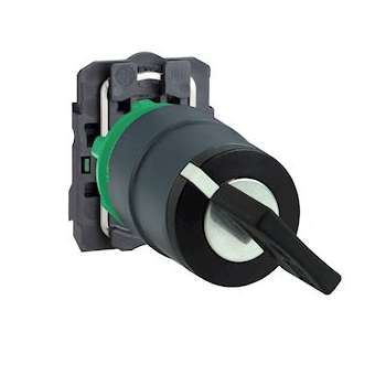 Harmony XB5 - bouton à clé 455 - D22 - 2 pos fix - retr GD - 1F - vis étrier|Schneider Electric-SCHXB5AG41