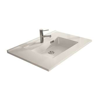 Plan résine de synthèse avec dosseret MILANO L800 - 1 cuve centrée - P550|Neoform industries sas-UIDA2304500