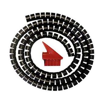 MANGE-CABLE: gaine D 20 mm - Longueur 1,50 mètre + 1 outil - Coloris NOIR -|Cable equipements-CQSMC20N150