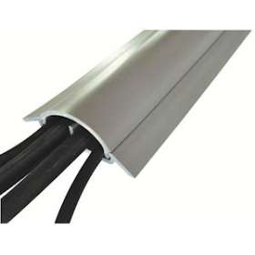 TOP 10: passage de plancher SOUPLE (en rouleau) - 3m - GRIS - 2 canaux -|Cable equipements-CQSPCT10B300