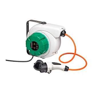 GREEN REEL enrouleur avec WALLBOX 3,7kW intégrée - 4 mètres - Type 2 - IP42 -|Cable equipements-CQSERVWBT2