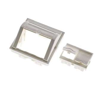 Face avant 45x45 inclinée 2 ports Snap-in (vide) a|Nexans Cabling Solutions-NCSN423540N