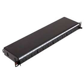 Panneau coulissant 24 ports Snap-In (vide) avec vo|Nexans Cabling Solutions-NCSN521663BK