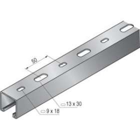 Rail STRUT 41x41x1.80, perforé, longueur 3m, GC|Niedax France-NDX653001