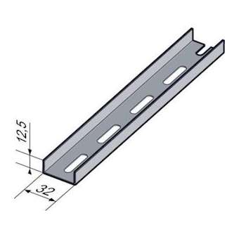 Profilé perforé U A541 32x13x1.25, 2m, SZ|Niedax France-NDX015200