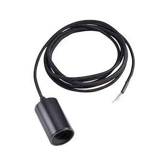 FITU Câble de suspension, E27 ronde, noire, E27, max. 60W, câble de 2,5m|SLV-DC5132650