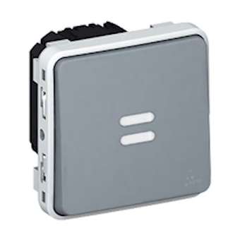 Interrupteur temporisé lumineux Plexo composable IP55 230V 50Hz ou 60Hz - gris|Legrand-LEG069504