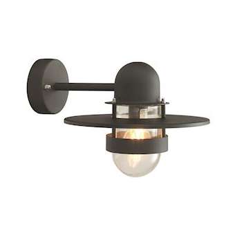 BERGEN noir 57W halogène max./E27 IP55 850DEGC verrerie claire|Norlys-NOS270SV