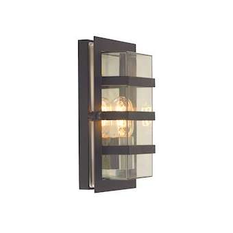 BODEN noir 46W halogène max./E27 classe I IP54 polycarbonate claire|Norlys-NOS862SV