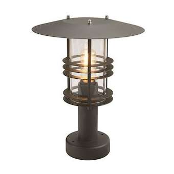 STOCKHOLM noir 46W halogène max./E27 IP54 classe II 345mm verrerie claire|Norlys-NOS284SV