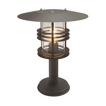 STOCKHOLM BIG noir 70W halogène max./E27 IP54 classe II 465mm verrerie claire|Norlys-NOS287SV