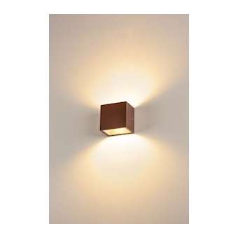 SITRA CUBE, applique extérieure, rouille, LED, 10W, 3000K, IP44|SLV-DC51002034