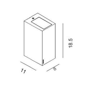 LILLEHAMMER patine rouille 7,1W LED 2x435lm 3000K IP65 classe I|Norlys-NOS1580RO