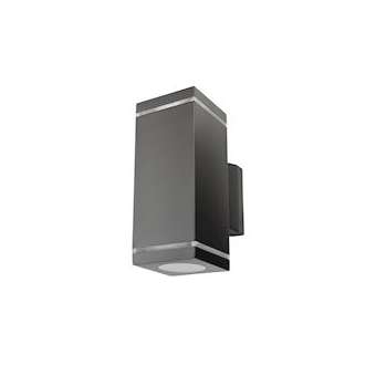 ECHO DECO applique murale cubique graphite LED 2x6,2W GU10 3000K classe II IP54|Sg lighting-NOL623726