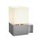 SQUARE, applique extérieure, inox, E27, 20W max, IP44, inox 304
