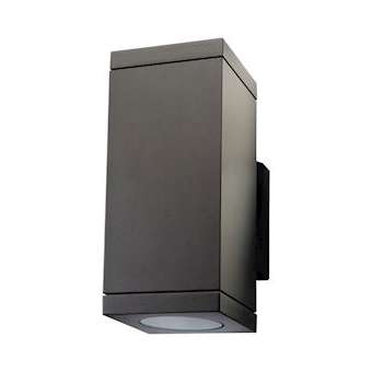 ECHO applique murale cubique graphite 2xGU10 classe II IP54|Sg lighting-NOL623682