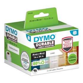 Dymo Labelwriter étiquettes DURABLE, plastiques blanc 25 x 89mm|NWL France-DYM2112285