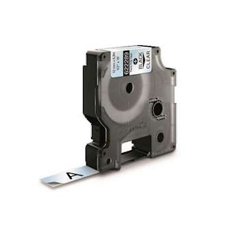 Ruban permanent polyester 12 mm x 5,5 m Noir/Transparent|NWL France-DYM622289