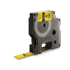 Ruban thermorétractable 12 mm x 1,5 m Noir/Jaune|NWL France-DYM18056