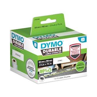 Dymo Labelwriter étiquettes DURABLE, plastiques blanc 59 x 190mm|NWL France-DYM2112288