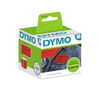 Dymo Labelwriter étiquettes, plastique sur fond rouge 54 x 101mm|NWL France-DYM2133399
