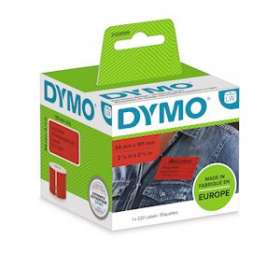 Dymo Labelwriter étiquettes, plastique sur fond rouge 54 x 101mm|NWL France-DYM2133399