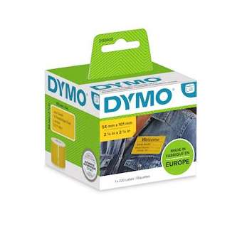 Dymo Labelwriter étiquettes, plastique sur fond jaune 54 x 101mm|NWL France-DYM2133400