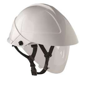 casque avec ecran facial integre blanc|Catu-CATMO-185-BL