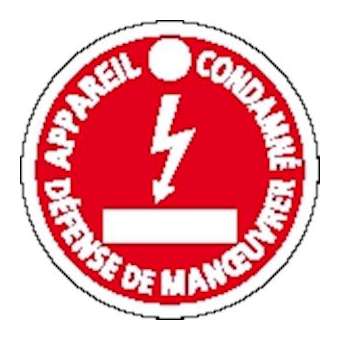 disque polyplex 'appareil condamne' 80mm|Catu-CATAP-467