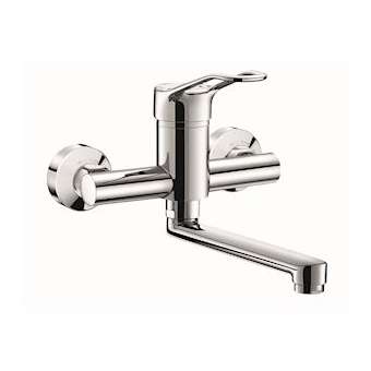 Mit. mural méca. Securit. bec orient. L.200, man. ajrée, S/C|Delabie-DL52445