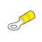 Cosse préisolée ronde jaune (4 à 6 mm²) - Diam. 10 mm